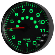 Load image into Gallery viewer, AutoMeter P239328 GAUGE, TACHOMETER, 5", 11K RPM, W/SHIFT LIGHT &amp; PEAK MEM, BLACK/BLACK, SPEK-PRO