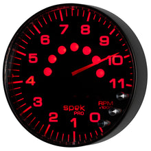 Load image into Gallery viewer, AutoMeter P239328 GAUGE, TACHOMETER, 5", 11K RPM, W/SHIFT LIGHT &amp; PEAK MEM, BLACK/BLACK, SPEK-PRO