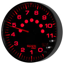Load image into Gallery viewer, AutoMeter P239328 GAUGE, TACHOMETER, 5", 11K RPM, W/SHIFT LIGHT &amp; PEAK MEM, BLACK/BLACK, SPEK-PRO