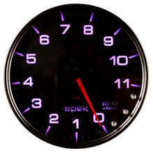 Load image into Gallery viewer, AutoMeter P23952 GAUGE, TACHOMETER, 5", 11K RPM, W/SHIFT LIGHT &amp; PEAK MEM, BLACK/SMOKE/BLK, SPEK