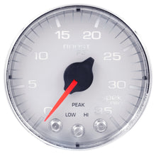 Load image into Gallery viewer, AutoMeter P303118 GAUGE, BOOST, 2 1/16", 35PSI, STEPPER MOTOR W/PEAK &amp; WARN, WHT/CHROME, SPEK-PRO