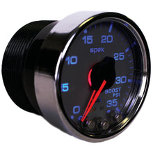 Load image into Gallery viewer, AutoMeter P30321 GAUGE, BOOST, 2 1/16", 35PSI, STEPPER MOTOR W/PEAK &amp; WARN, SLVR/CHRME, SPEK-PRO