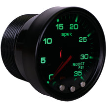 Load image into Gallery viewer, AutoMeter P30352 GAUGE, BOOST, 2 1/16", 35PSI, STEPPER MOTOR W/PEAK &amp; WARN, BLK/SMOKE//BLK, SPEK
