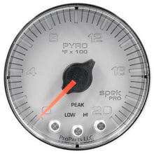 Load image into Gallery viewer, AutoMeter P310218 GAUGE, PYRO. (EGT), 2 1/16", 2000?F, STEPPER MOTOR W/PEAK &amp; WRN, SLVR/CHRM, SPEK