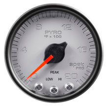 Load image into Gallery viewer, AutoMeter P31022 GAUGE, PYRO. (EGT), 2 1/16", 2000?F, STEPPER MOTOR W/PEAK &amp; WARN, SLVR/BLK, SPEK
