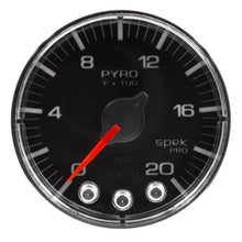 Load image into Gallery viewer, AutoMeter P310318 GAUGE, PYRO. (EGT), 2 1/16", 2000?F, STEPPER MOTOR W/PEAK &amp; WARN, BLK/CHRM, SPEK