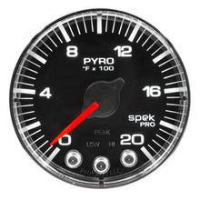 Load image into Gallery viewer, AutoMeter P310318 GAUGE, PYRO. (EGT), 2 1/16", 2000?F, STEPPER MOTOR W/PEAK &amp; WARN, BLK/CHRM, SPEK