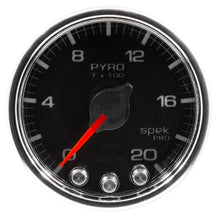 Load image into Gallery viewer, AutoMeter P31031 GAUGE, PYRO. (EGT), 2 1/16", 2000?F, STEPPER MOTOR W/PEAK &amp; WARN, BLK/CHRM, SPEK