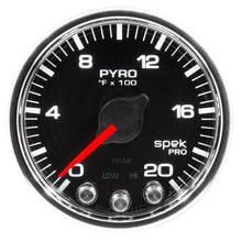 Load image into Gallery viewer, AutoMeter P31031 GAUGE, PYRO. (EGT), 2 1/16", 2000?F, STEPPER MOTOR W/PEAK &amp; WARN, BLK/CHRM, SPEK