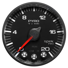 Load image into Gallery viewer, AutoMeter P310328 GAUGE, PYRO. (EGT), 2 1/16", 2000?F, STEPPER MOTOR W/PEAK &amp; WARN, BLK/BLK, SPEK