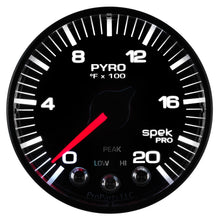 Load image into Gallery viewer, AutoMeter P310328 GAUGE, PYRO. (EGT), 2 1/16", 2000?F, STEPPER MOTOR W/PEAK &amp; WARN, BLK/BLK, SPEK