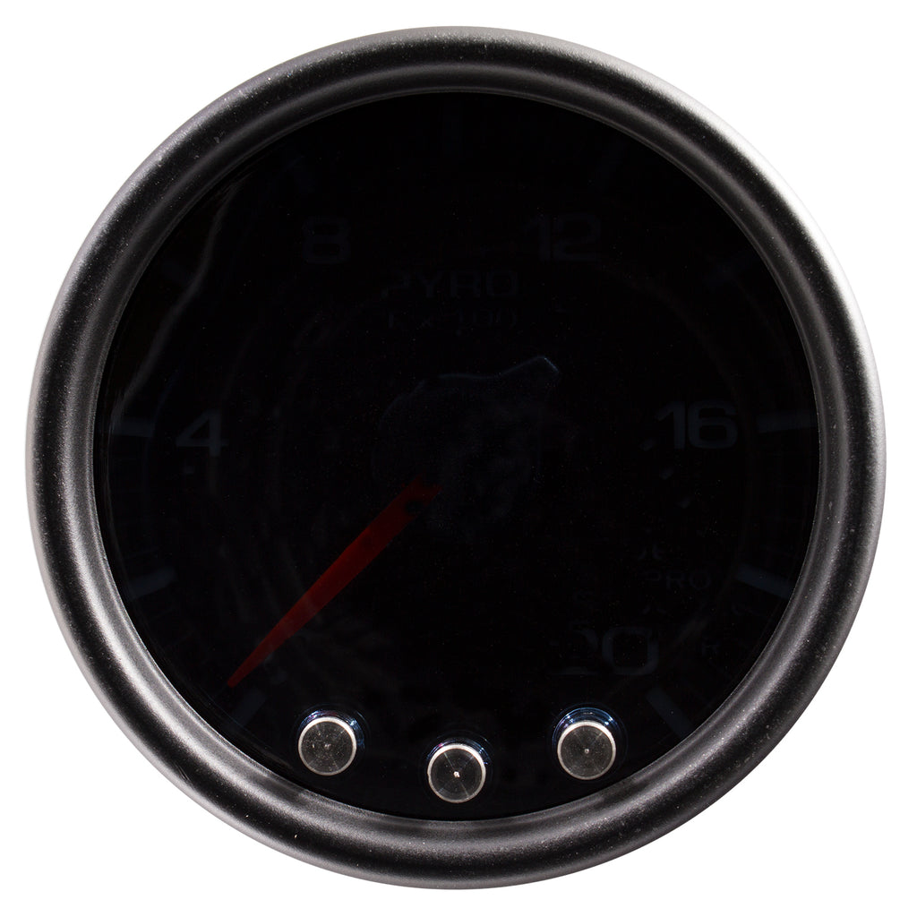 AutoMeter P31052 GAUGE, PYRO. (EGT), 2 1/16", 2000?F, STEPPER MOTOR W/PEAK & WRN, BK/SMK/BK, SPEK