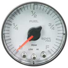 Load image into Gallery viewer, AutoMeter P312128 GAUGE, FUEL LEVEL, 2 1/16", 0-270O PROGRAMMABLE, WHT/BLK, SPEK-PRO