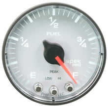 Load image into Gallery viewer, AutoMeter P312128 GAUGE, FUEL LEVEL, 2 1/16", 0-270O PROGRAMMABLE, WHT/BLK, SPEK-PRO