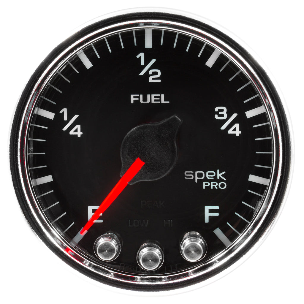 AutoMeter P31231 GAUGE, FUEL LEVEL, 2 1/16", 0-270O PROGRAMMABLE, BLK/CHRM, SPEK-PRO
