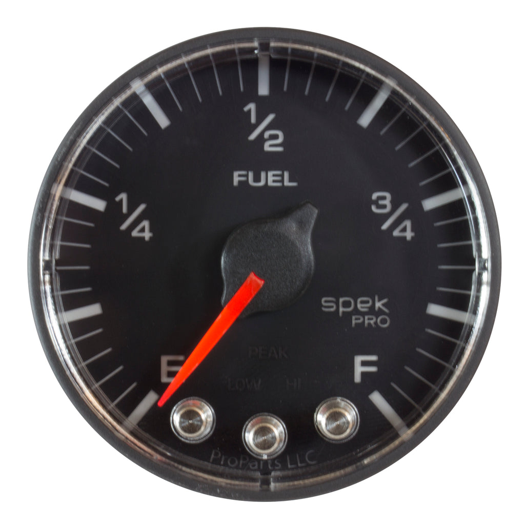 AutoMeter P312328 GAUGE, FUEL LEVEL, 2 1/16", 0-270O PROGRAMMABLE, BLK/BLK, SPEK-PRO