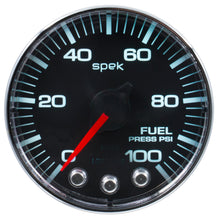 Load image into Gallery viewer, AutoMeter P314318 GAUGE, FUEL PRESS, 2 1/16", 100PSI, STEPPER MOTOR W/PEAK &amp; WARN, BLK/CHRM, SPEK