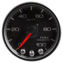 Load image into Gallery viewer, AutoMeter P31432 GAUGE, FUEL PRESS, 2 1/16", 100PSI, STEPPER MOTOR W/PEAK &amp; WARN, BLK/BLK, SPEK