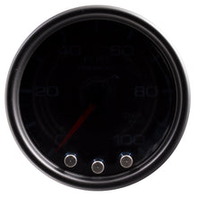 Load image into Gallery viewer, AutoMeter P31452 GAUGE, FUEL PRESS, 2 1/16", 100PSI, STEPPER MTR W/PK &amp; WRN, BLK/SMOKE/BLK, SPEK