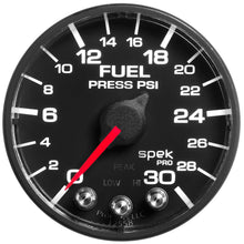 Load image into Gallery viewer, AutoMeter P316328 GAUGE, FUEL PRESS, 2 1/16", 30PSI, STEPPER MOTOR W/PEAK &amp; WARN, BLK/BLK, SPEK