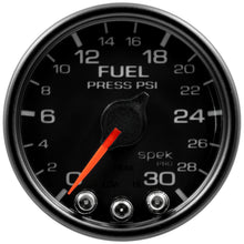 Load image into Gallery viewer, AutoMeter P31632 GAUGE, FUEL PRESS, 2 1/16", 30PSI, STEPPER MOTOR W/PEAK &amp; WARN, BLK/BLK, SPEK