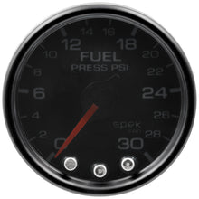 Load image into Gallery viewer, AutoMeter P31652 GAUGE, FUEL PRESS, 2 1/16", 30PSI, STEPPER MOTOR W/PK &amp; WRN, BLK/SMOKE/BLK, SPEK