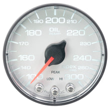 Load image into Gallery viewer, AutoMeter P322128 GAUGE, OIL TEMP, 2 1/16", 300?F, STEPPER MOTOR W/PEAK &amp; WARN, WHT/BLK, SPEK-PRO
