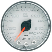 Load image into Gallery viewer, AutoMeter P322228 GAUGE, OIL TEMP, 2 1/16", 300?F, STEPPER MOTOR W/PEAK &amp; WARN, SLVR/BLK, SPEK-PRO