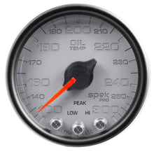 Load image into Gallery viewer, AutoMeter P32222 GAUGE, OIL TEMP, 2 1/16", 300?F, STEPPER MOTOR W/PEAK &amp; WARN, SLVR/BLK, SPEK-PRO