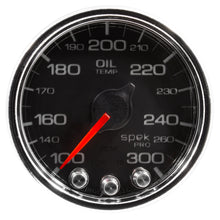 Load image into Gallery viewer, AutoMeter P32231 GAUGE, OIL TEMP, 2 1/16", 300?F, STEPPER MOTOR W/PEAK &amp; WARN, BLK/CHRM, SPEK-PRO