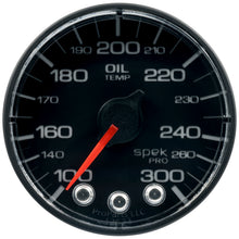 Load image into Gallery viewer, AutoMeter P322328 GAUGE, OIL TEMP, 2 1/16", 300?F, STEPPER MOTOR W/PEAK &amp; WARN, BLK/BLK, SPEK-PRO