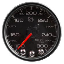 Load image into Gallery viewer, AutoMeter P32232 GAUGE, OIL TEMP, 2 1/16", 300?F, STEPPER MOTOR W/PEAK &amp; WARN, BLK/BLK, SPEK-PRO