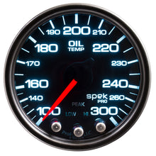Load image into Gallery viewer, AutoMeter P32252 GAUGE, OIL TEMP, 2 1/16", 300?F, STEPPER MOTOR W/PEAK &amp; WARN, BLK/SMKE/BLK, SPEK