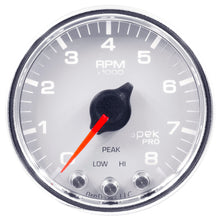 Load image into Gallery viewer, AutoMeter P33411 GAUGE, TACH, 2 1/16", 8K RPM, W/ SHIFT LIGHT &amp; PEAK MEM, WHT/CHRM, SPEK-PRO