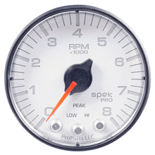 Load image into Gallery viewer, AutoMeter P334128 GAUGE, TACH, 2 1/16", 8K RPM, W/ SHIFT LIGHT &amp; PEAK MEM, WHT/BLK, SPEK-PRO