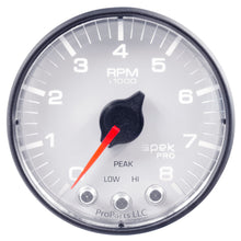 Load image into Gallery viewer, AutoMeter P334128 GAUGE, TACH, 2 1/16", 8K RPM, W/ SHIFT LIGHT &amp; PEAK MEM, WHT/BLK, SPEK-PRO