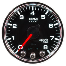 Load image into Gallery viewer, AutoMeter P33431 GAUGE, TACH, 2 1/16", 8K RPM, W/ SHIFT LIGHT &amp; PEAK MEM, BLK/CHRM, SPEK-PRO