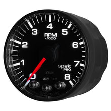 Load image into Gallery viewer, AutoMeter P334328 GAUGE, TACH, 2 1/16", 8K RPM, W/ SHIFT LIGHT &amp; PEAK MEM, BLK/BLK, SPEK-PRO