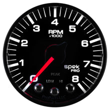 Load image into Gallery viewer, AutoMeter P334328 GAUGE, TACH, 2 1/16", 8K RPM, W/ SHIFT LIGHT &amp; PEAK MEM, BLK/BLK, SPEK-PRO