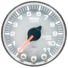 Load image into Gallery viewer, AutoMeter P33621 GAUGE, TACH, 2 1/16", 11K RPM, W/ SHIFT LIGHT &amp; PEAK MEM, SLVR/CHRM, SPEK-PRO
