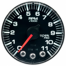 Load image into Gallery viewer, AutoMeter P336318 GAUGE, TACH, 2 1/16", 11K RPM, W/ SHIFT LIGHT &amp; PEAK MEM, BLK/CHRM, SPEK-PRO