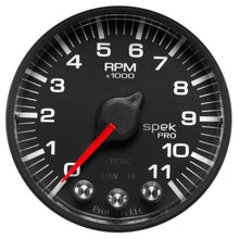 Load image into Gallery viewer, AutoMeter P336328 GAUGE, TACH, 2 1/16", 11K RPM, W/ SHIFT LIGHT &amp; PEAK MEM, BLK/BLK, SPEK-PRO