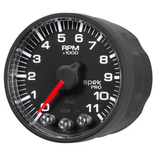 Load image into Gallery viewer, AutoMeter P336328 GAUGE, TACH, 2 1/16", 11K RPM, W/ SHIFT LIGHT &amp; PEAK MEM, BLK/BLK, SPEK-PRO