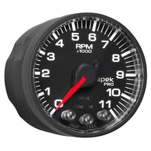 Load image into Gallery viewer, AutoMeter P336328 GAUGE, TACH, 2 1/16", 11K RPM, W/ SHIFT LIGHT &amp; PEAK MEM, BLK/BLK, SPEK-PRO
