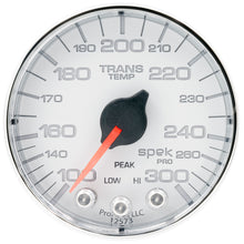 Load image into Gallery viewer, AutoMeter P342118 GAUGE, TRANS TEMP, 2 1/16", 300?F, STEPPER MOTOR W/PK &amp; WRN, WHT/CHRM, SPEK-PRO