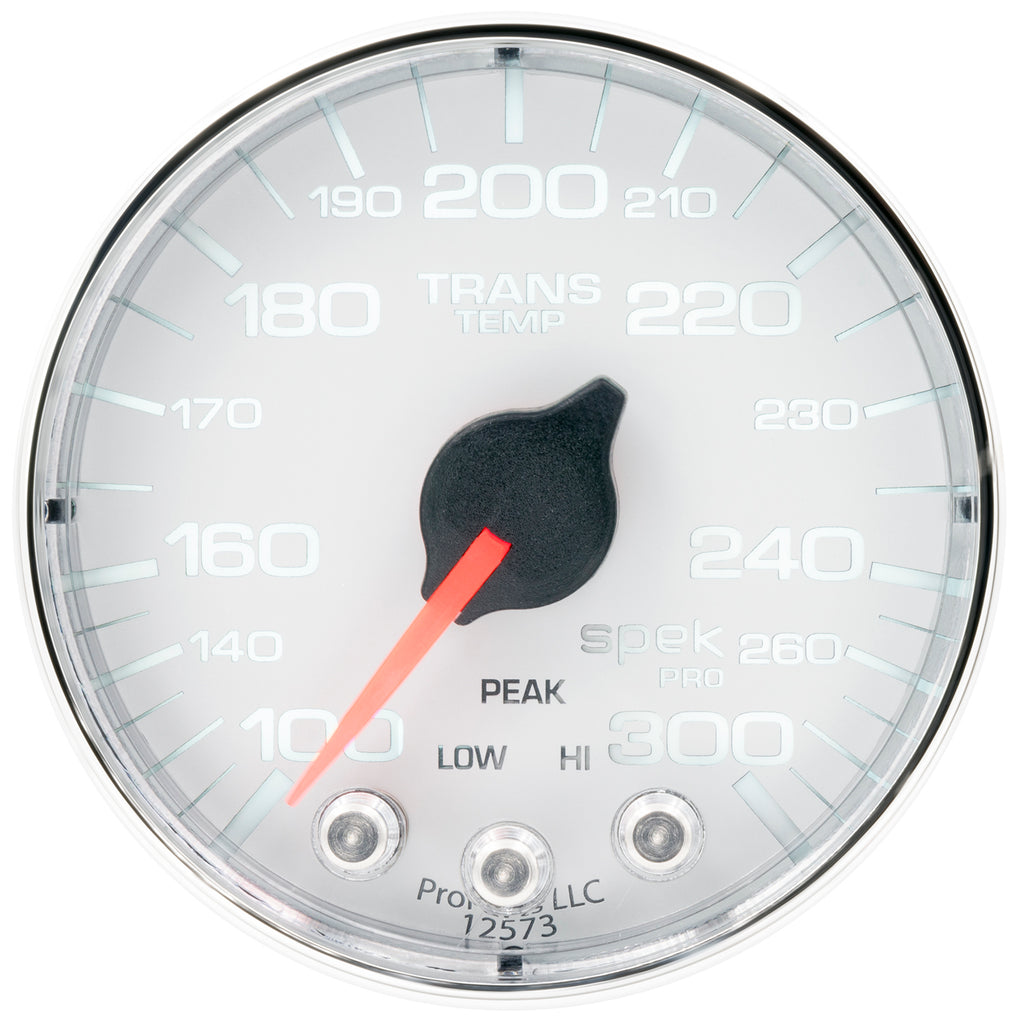 AutoMeter P342118 GAUGE, TRANS TEMP, 2 1/16", 300?F, STEPPER MOTOR W/PK & WRN, WHT/CHRM, SPEK-PRO