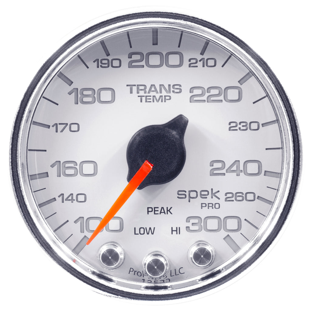 AutoMeter P34211 GAUGE, TRANS TEMP, 2 1/16", 300?F, STEPPER MOTOR W/PK & WRN, WHT/CHRM, SPEK-PRO