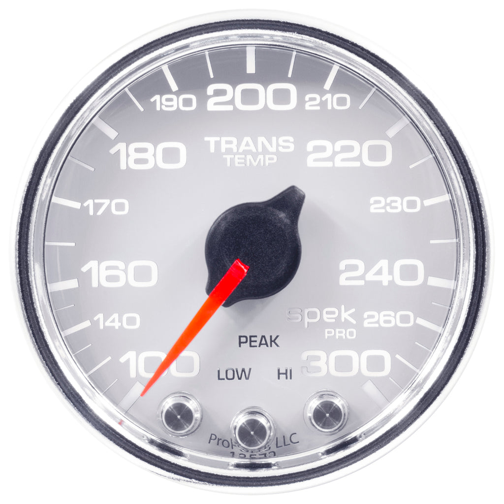 AutoMeter P34211 GAUGE, TRANS TEMP, 2 1/16", 300?F, STEPPER MOTOR W/PK & WRN, WHT/CHRM, SPEK-PRO