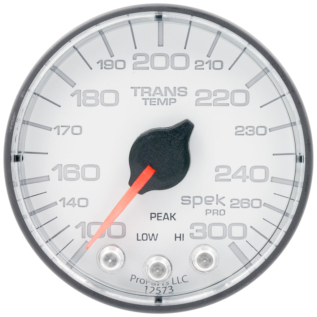 AutoMeter P342128 GAUGE, TRANS TEMP, 2 1/16", 300?F, STEPPER MOTOR W/PK & WRN, WHT/BLK, SPEK-PRO