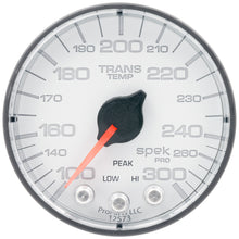 Load image into Gallery viewer, AutoMeter P342128 GAUGE, TRANS TEMP, 2 1/16", 300?F, STEPPER MOTOR W/PK &amp; WRN, WHT/BLK, SPEK-PRO